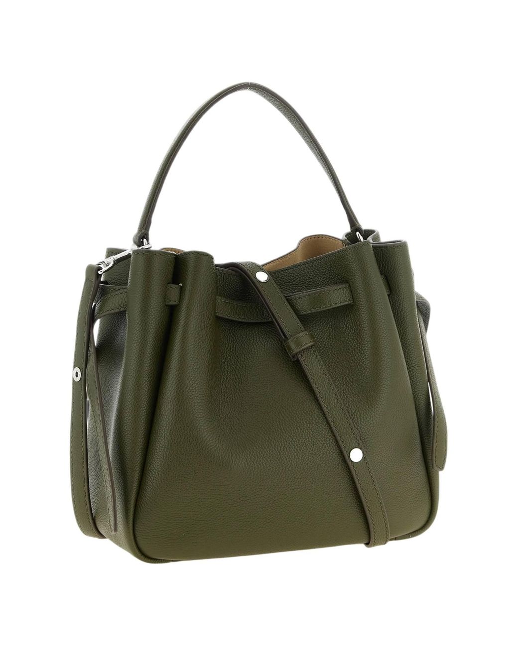 Tory Burch Green Romy Bucket Bag