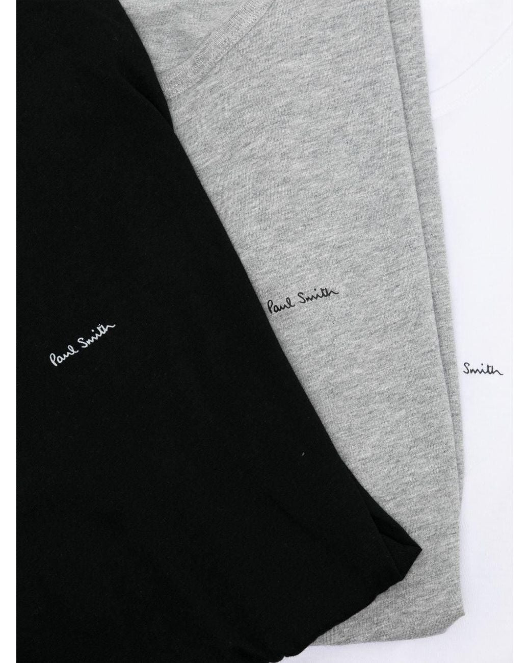 Paul Smith Black Logo Cotton T Shirt 3Pack