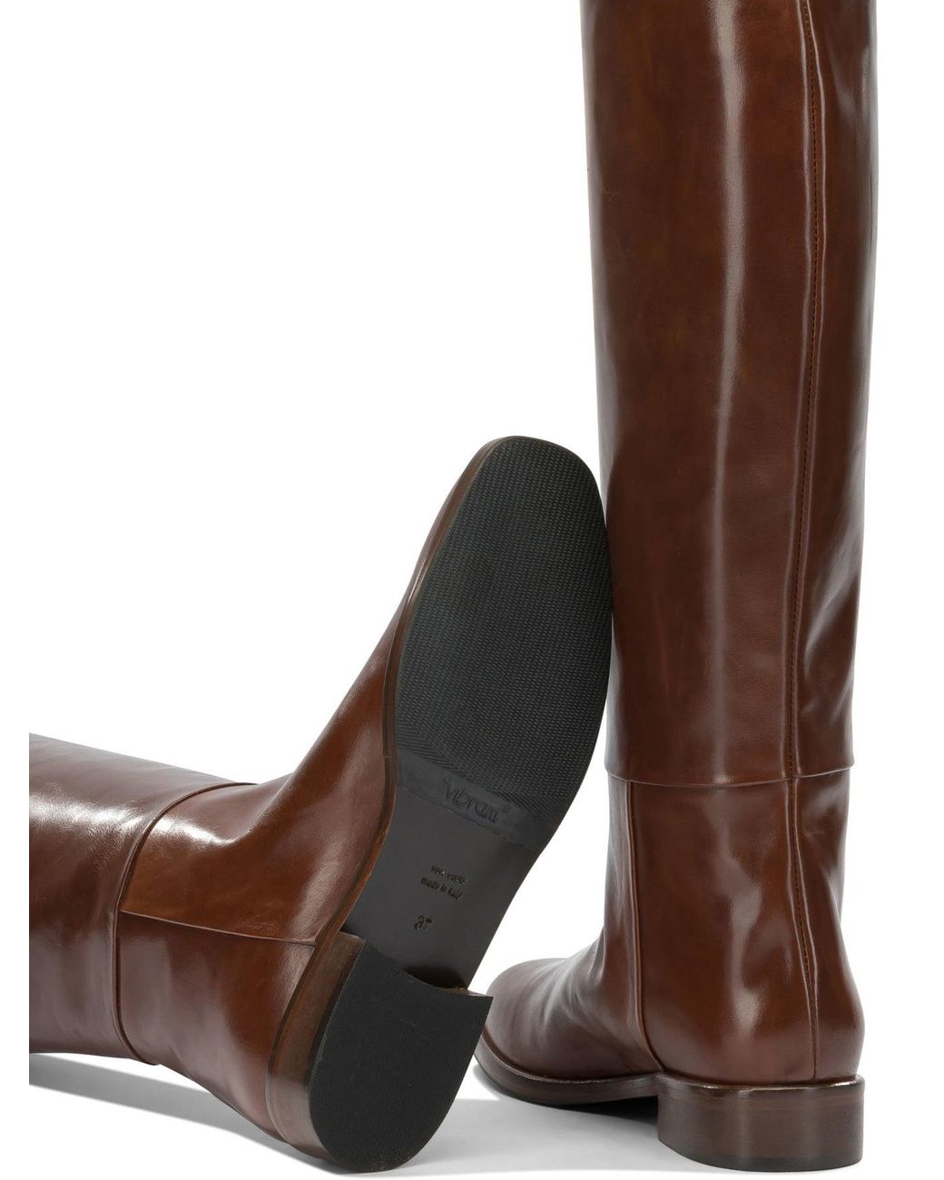 Alluminio Brown Leather Boots