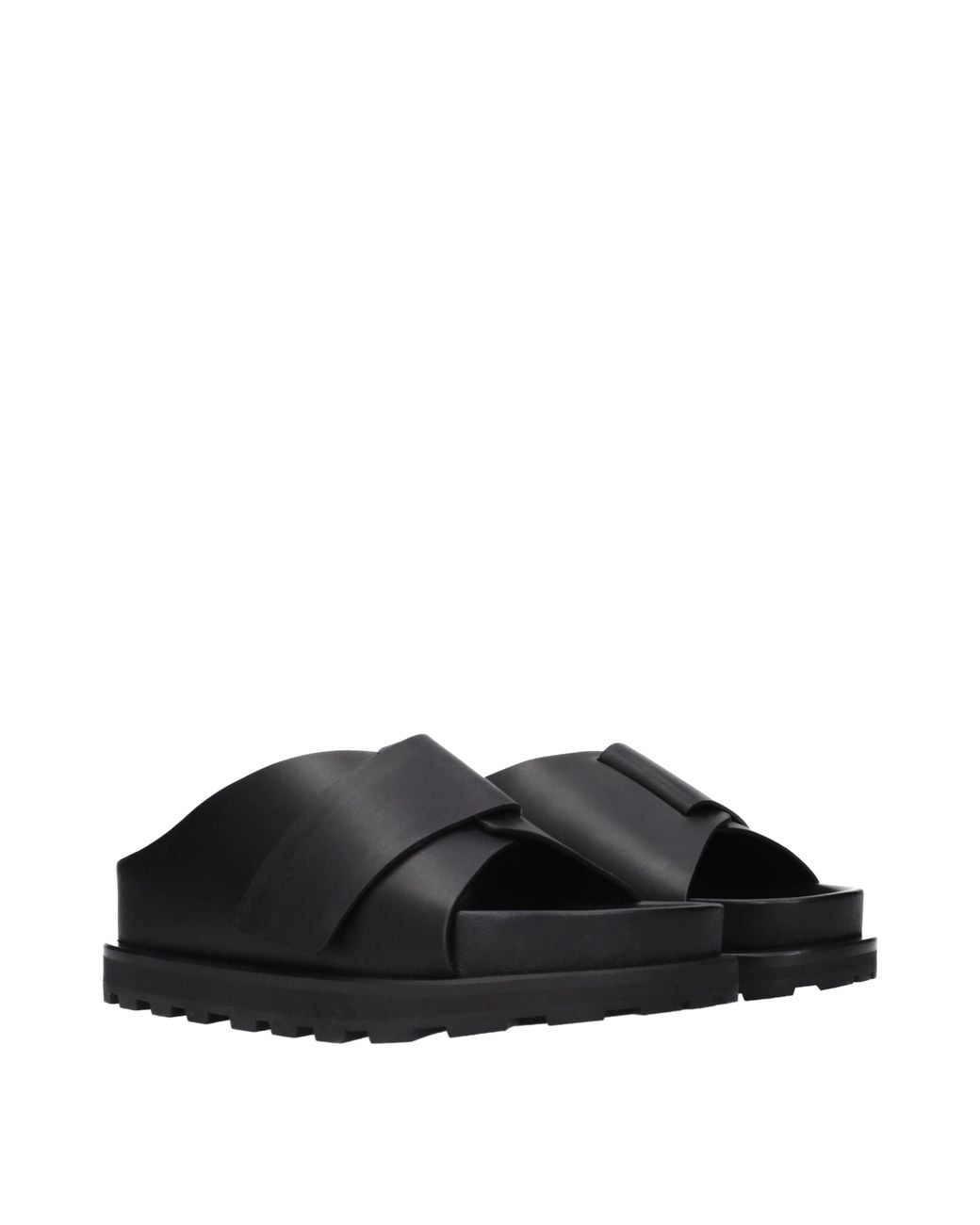 Jil Sander Black Slippers And Heels Skinned