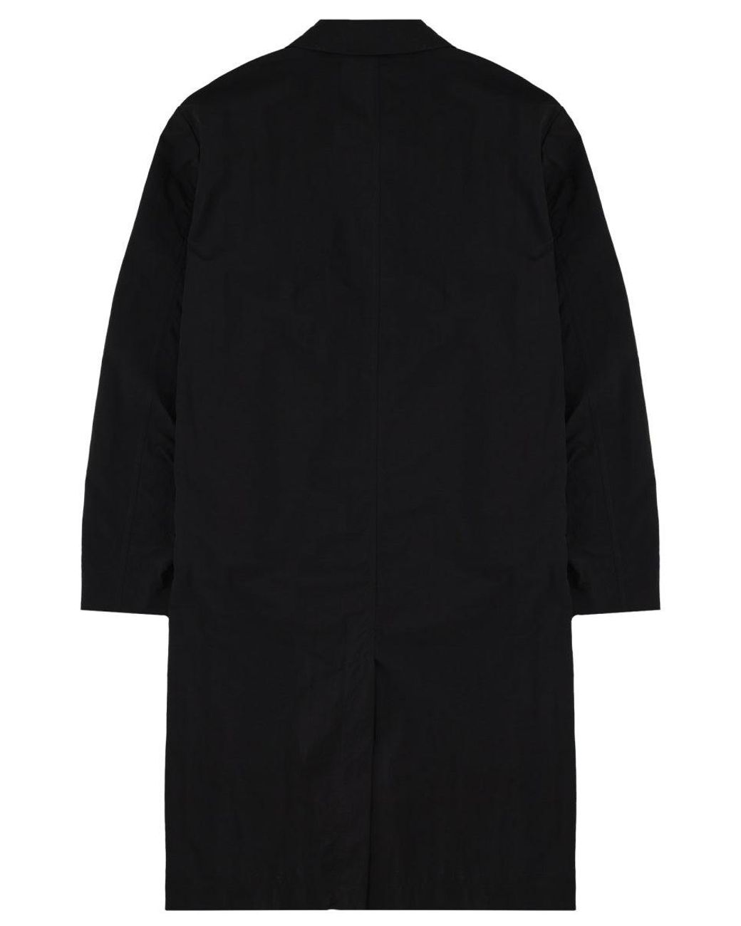 Dries Van Noten Black Long Button-Front Coat for men