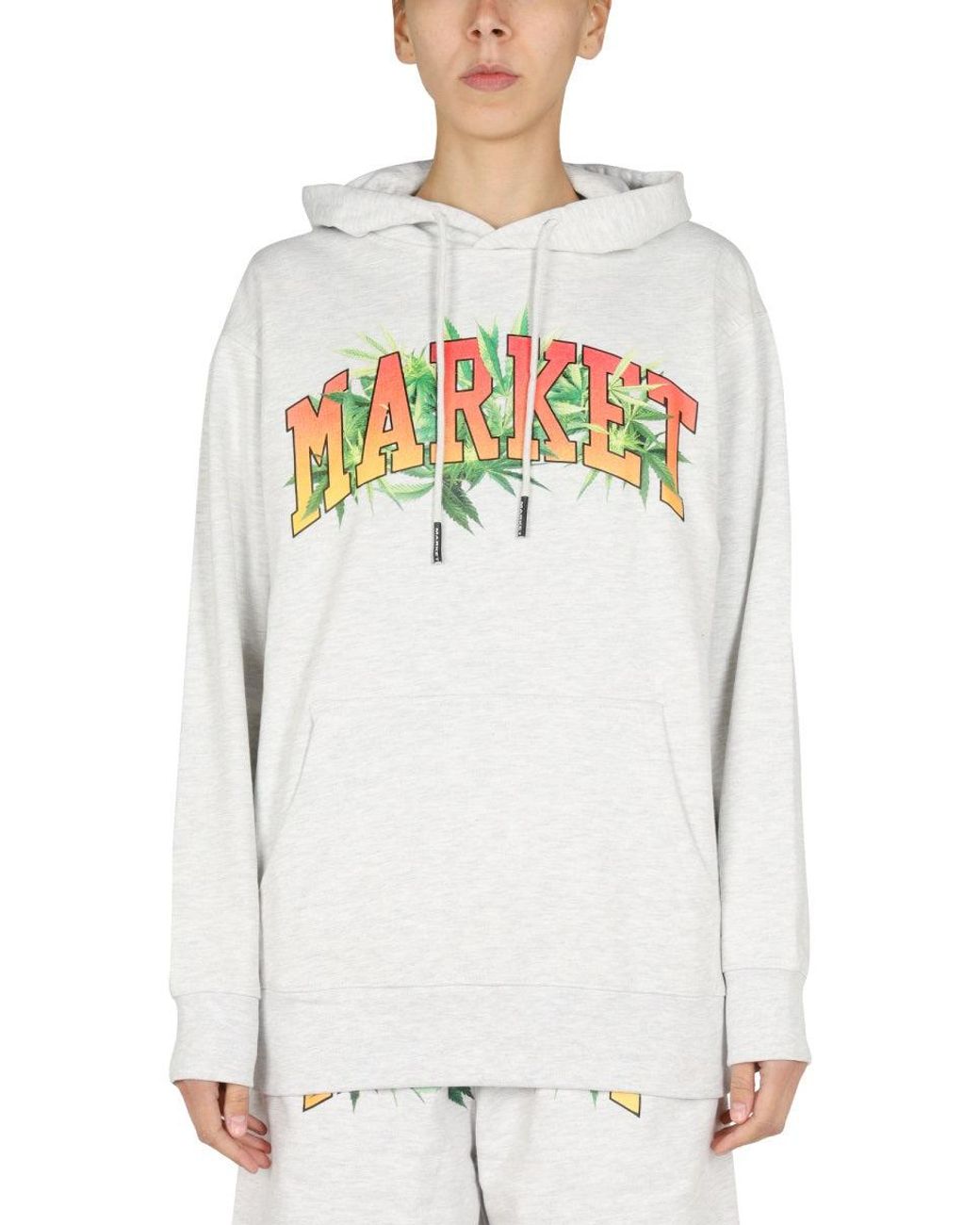 Market Gray Logo Print Sweatshirt