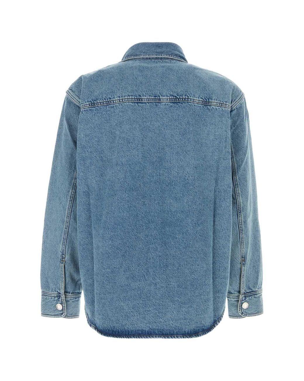 AMI Blue Cotton Overshirt for men
