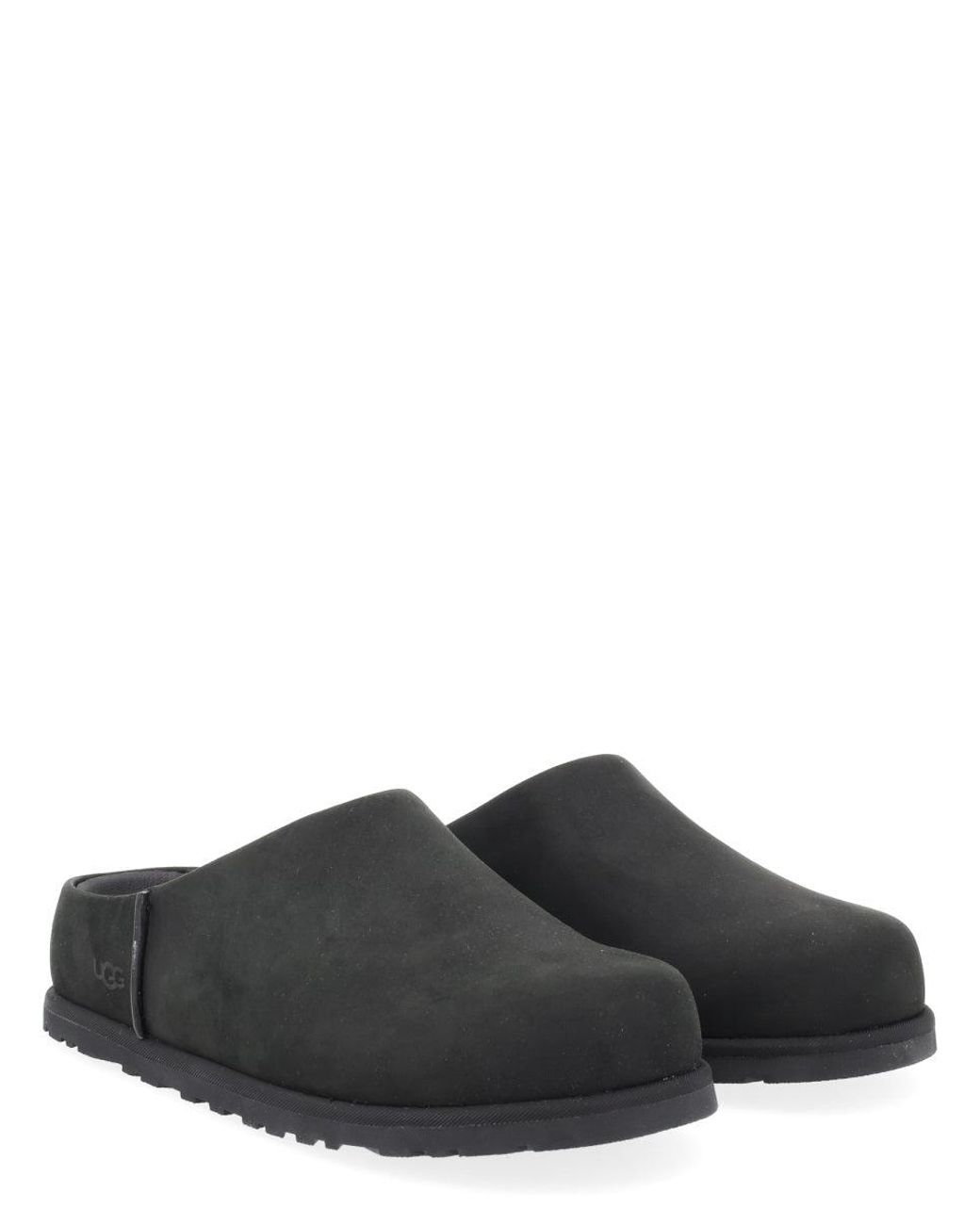 Ugg Black Stylish Leather Flats For