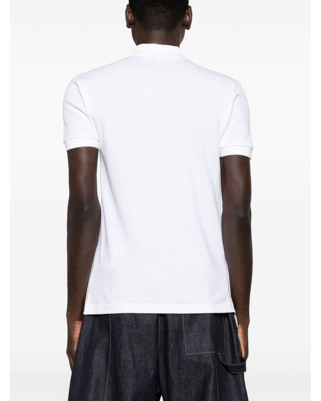 Comme des Garçons White T-Shirt Emblem Knit