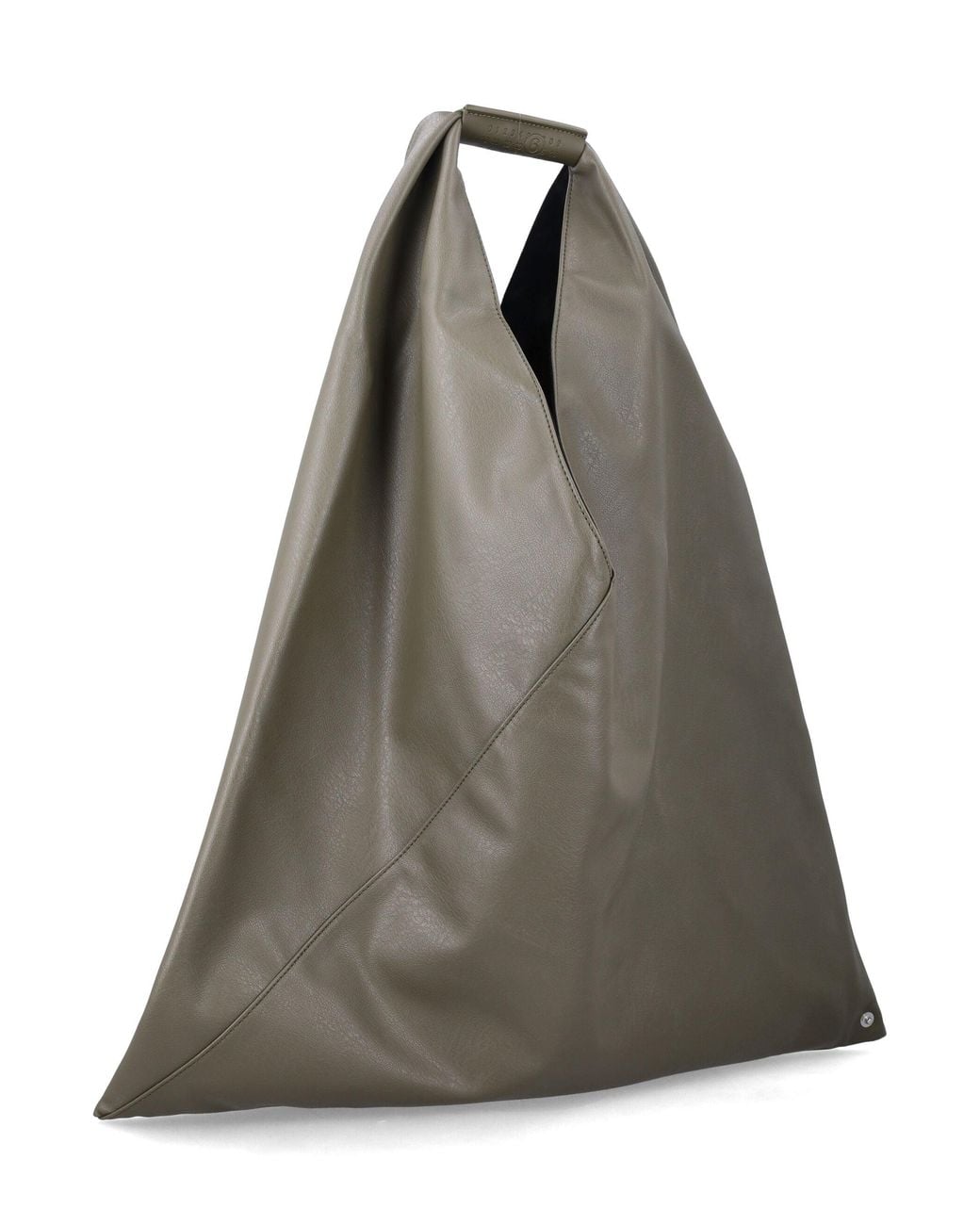 MM6 by Maison Margiela Gray Japanese Origami-Style Leather-Effect Mini Handbag With Snap-Adjustable Shape