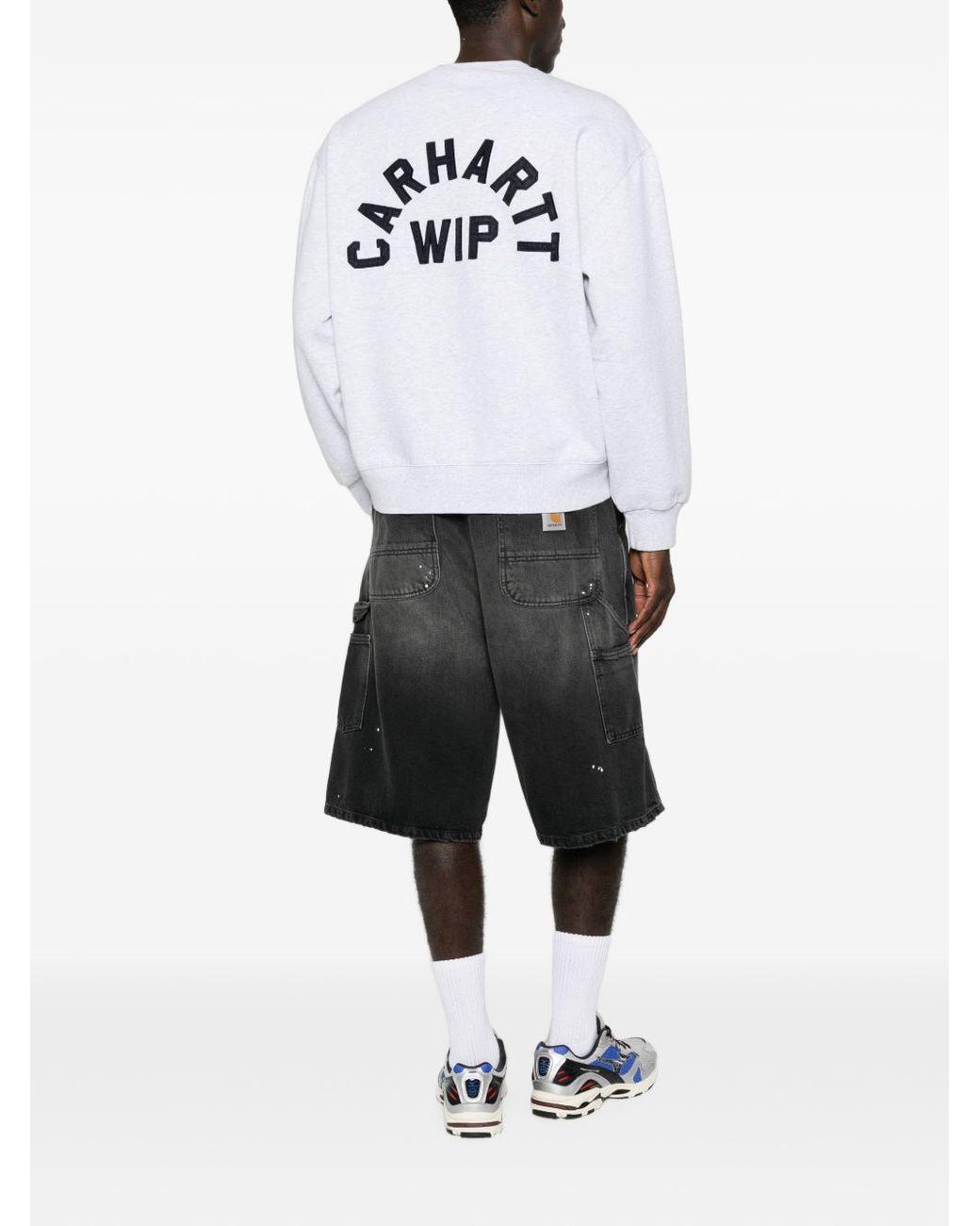 Carhartt White Logo Cotton Sweatshirt