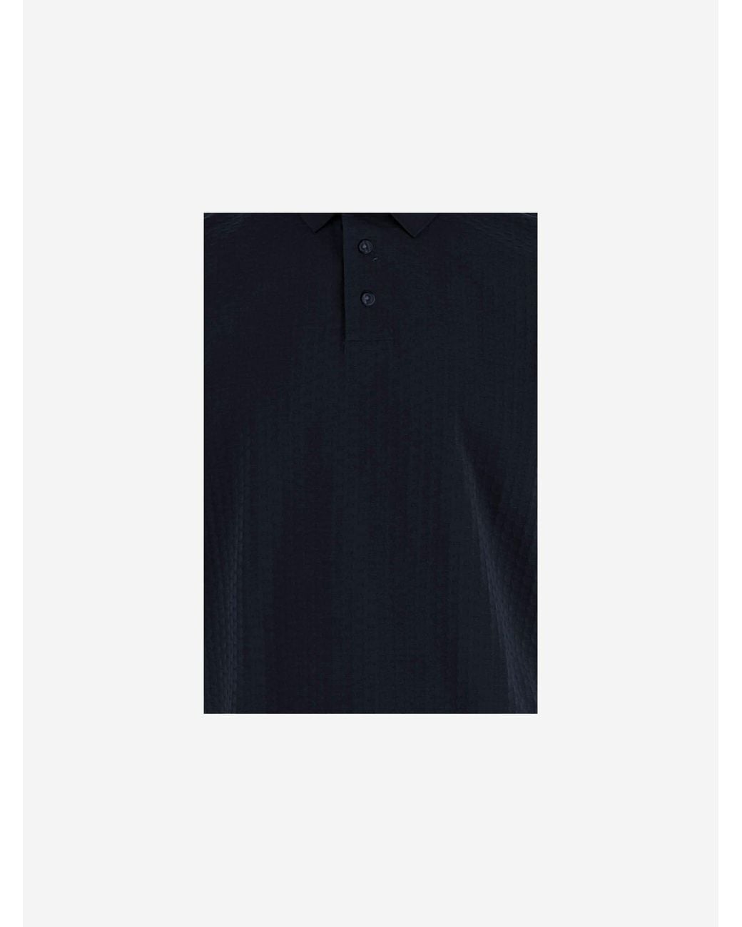 Emporio Armani Blue Cotton Polo Shirt