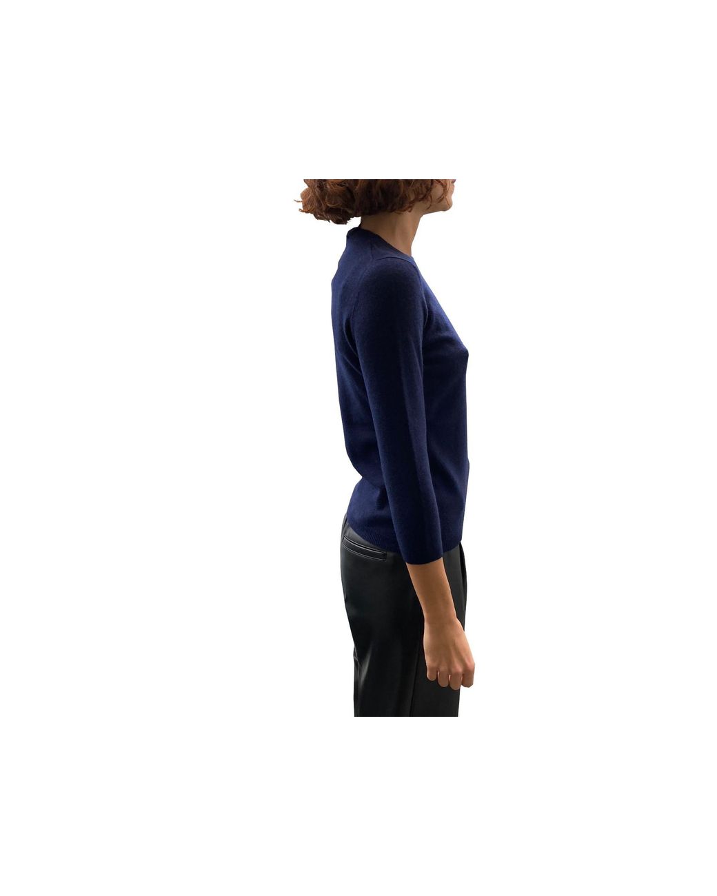 LA ROSE Blue Maglia 3/4 Cashmere