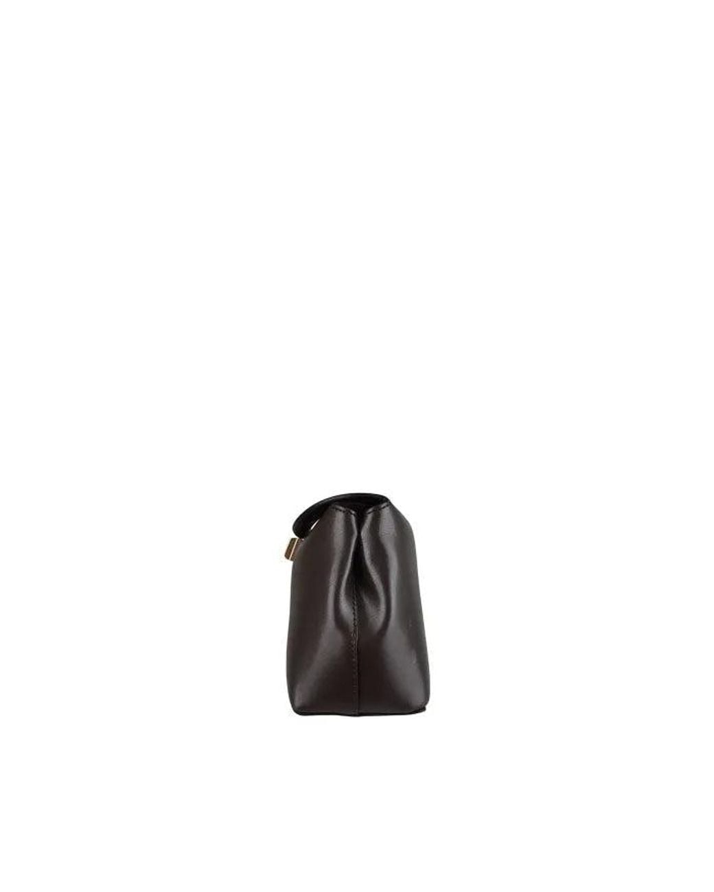 Totême Black T Lock Clutch