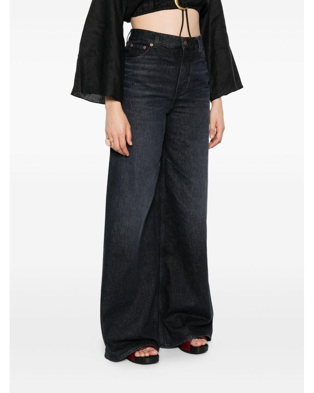 Chloé Blue Wide-Leg Denim Jeans