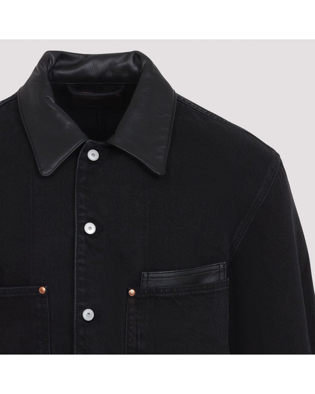 Lemaire Black Workwear Overshirt