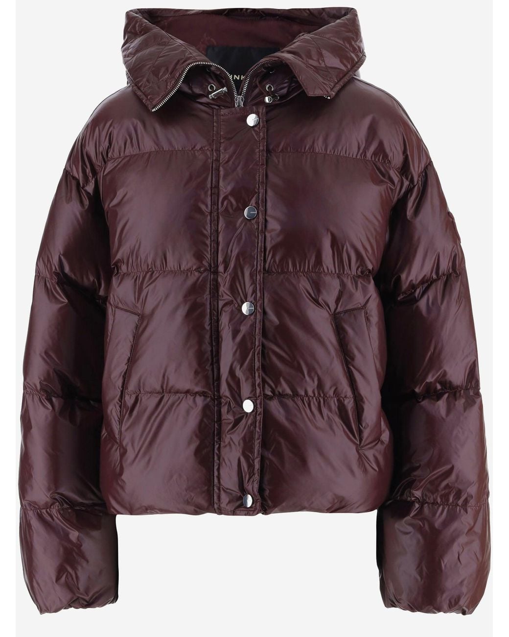 Pinko Purple Technical Fabric Down Jacket