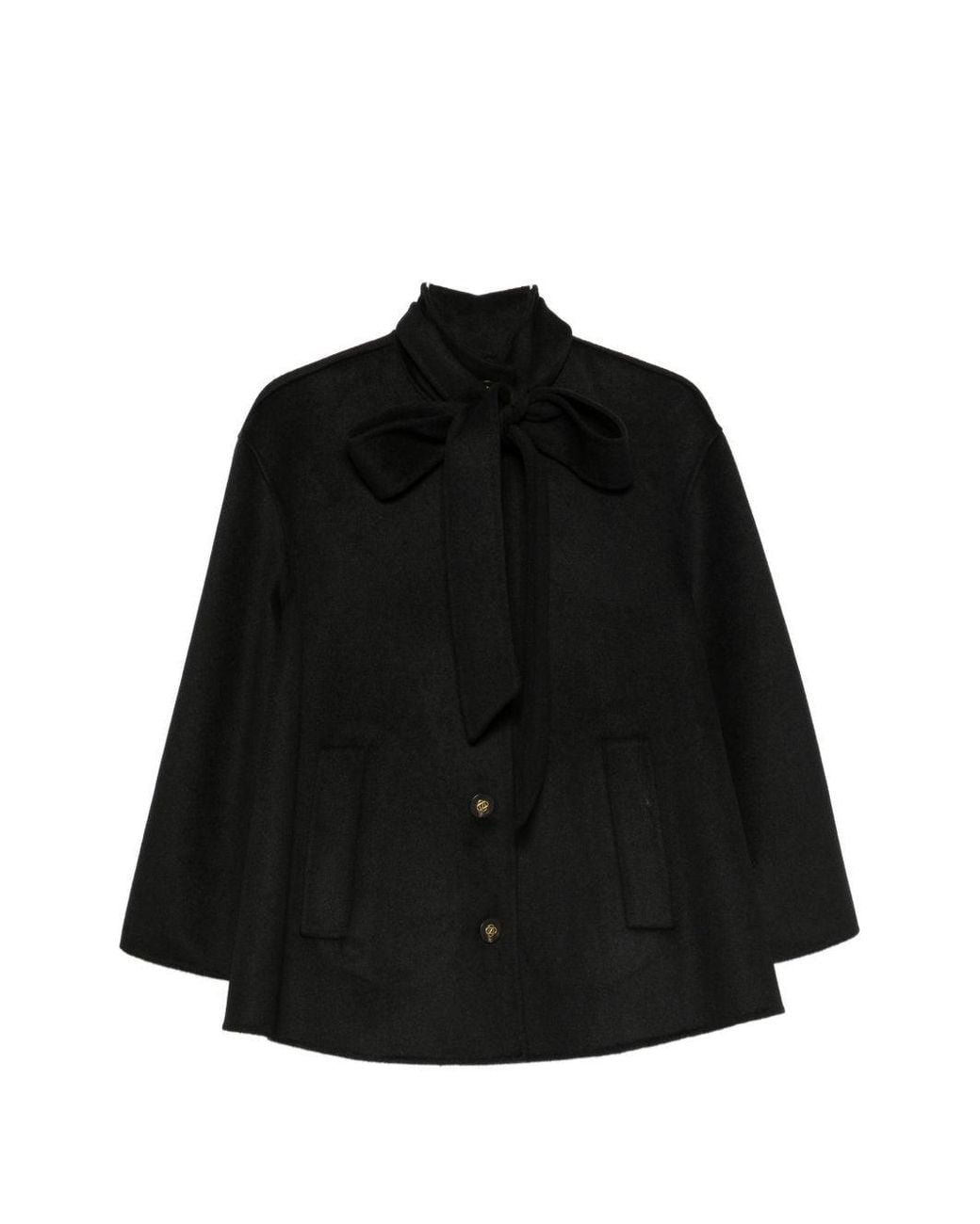 Zimmermann Black Valiant Wool Blend Coat