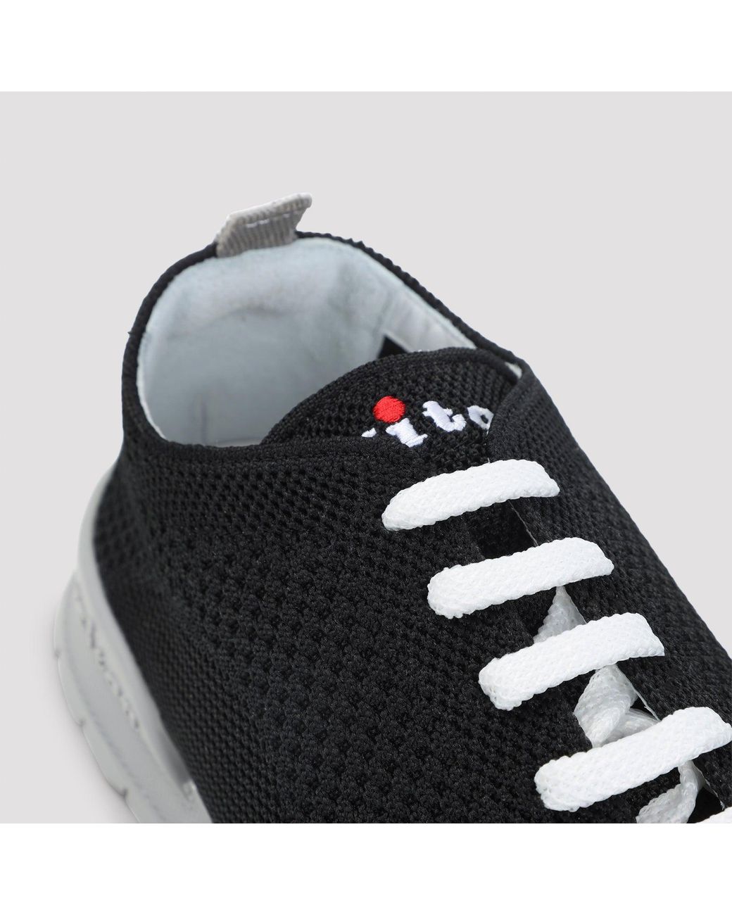 Kiton Black Leichte Strick-Sneakers