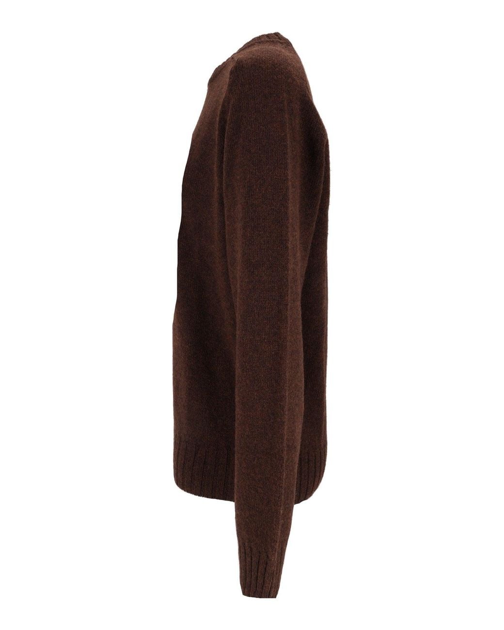 Sebago Brown Gilead Maglia Round Neck Wool Sweater for men