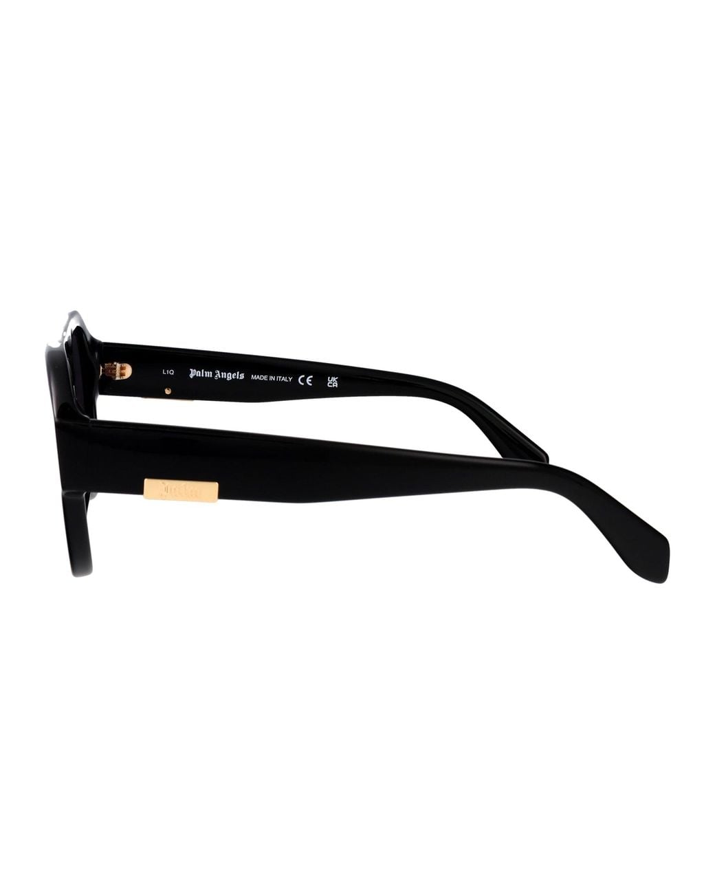 Palm Angels Black Shiny Acetate Sunglasses