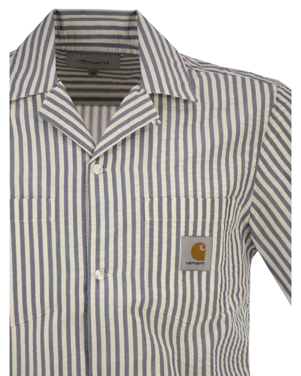 Carhartt Gray Striped Cotton Shirt