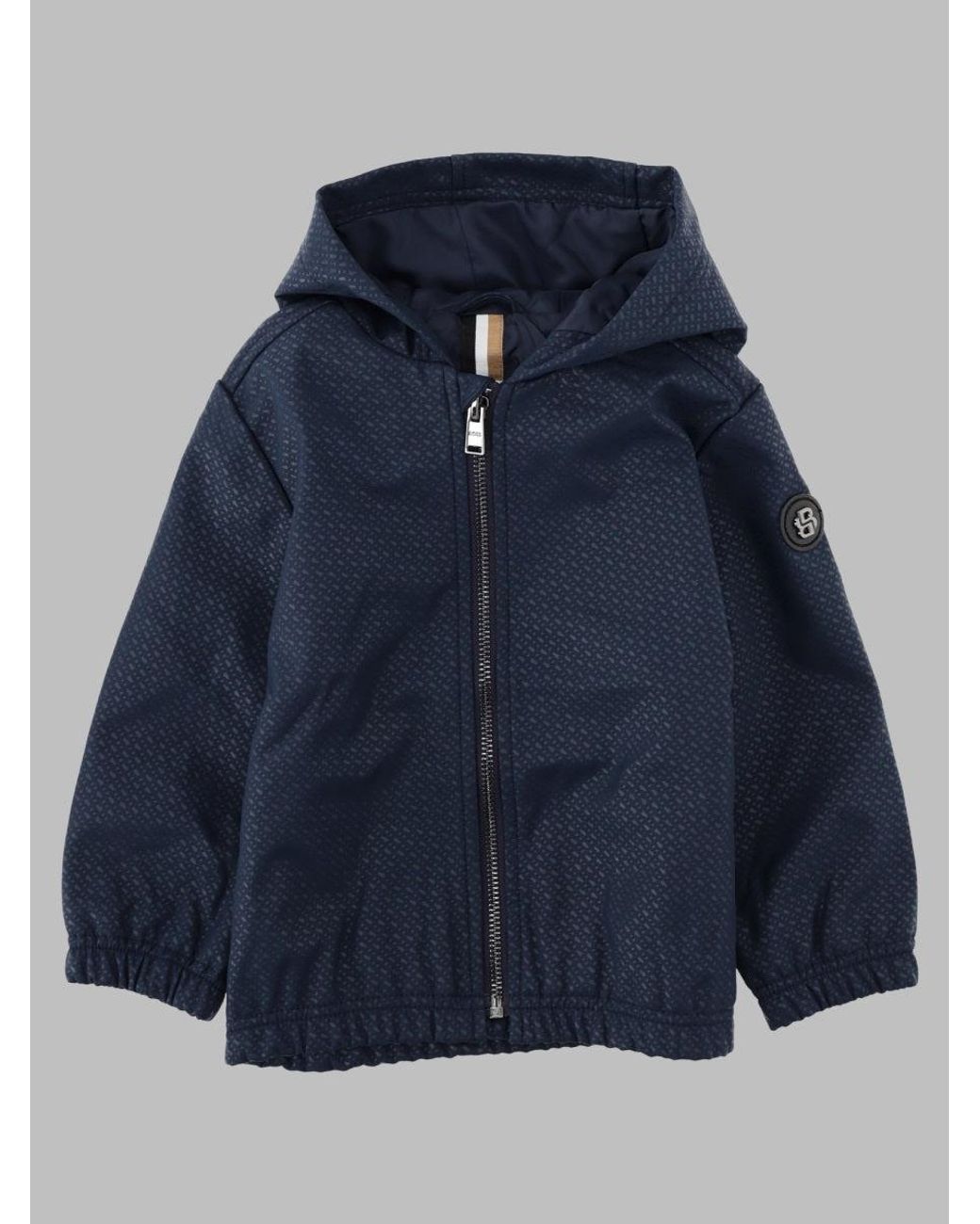 Boss Blue Boys 100% Polyester Sports Jacket With Polyester Lining