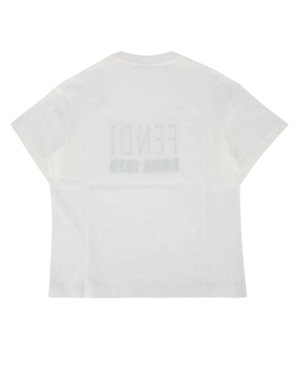 Fendi White T Shirt With Logo