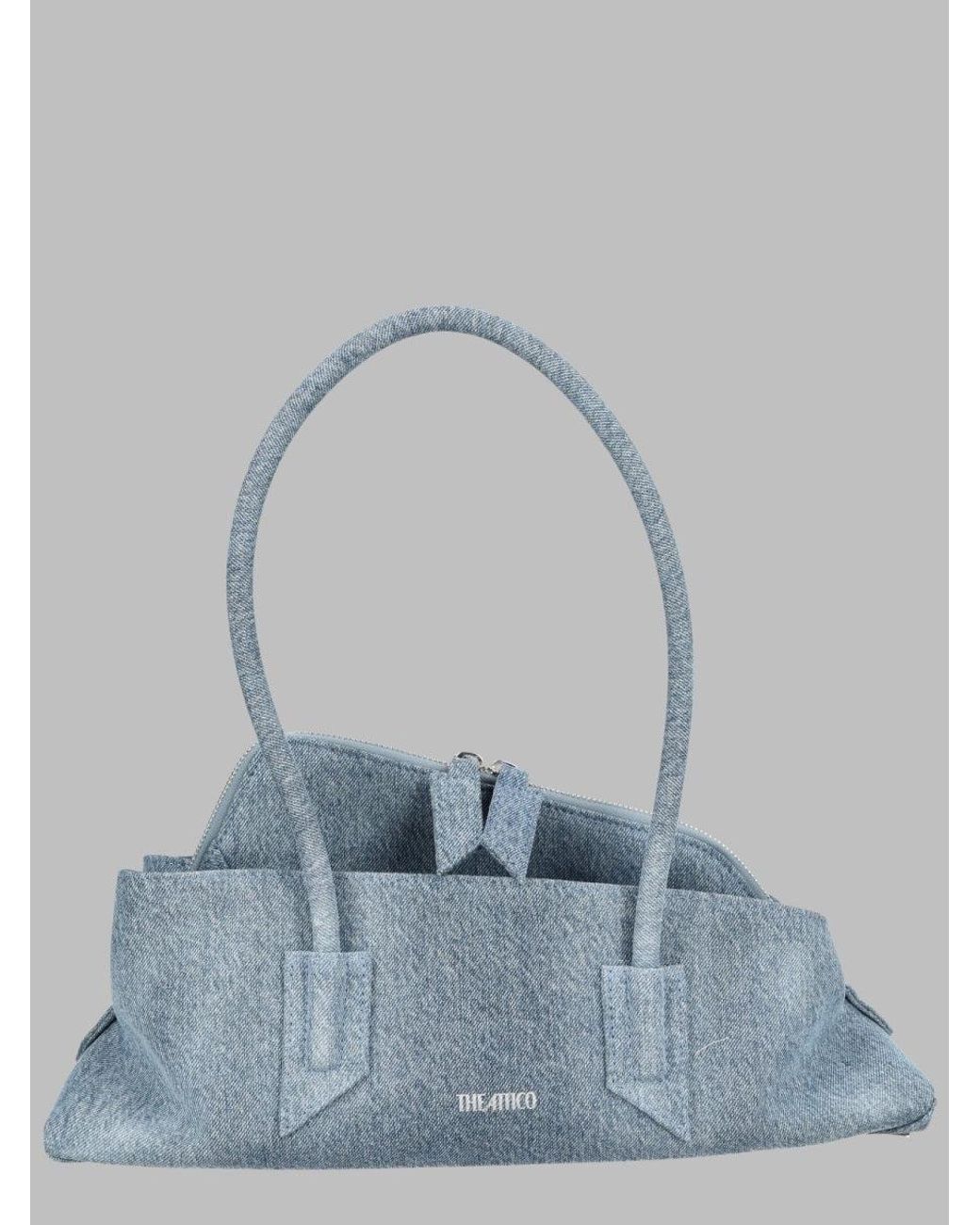 The Attico Blue Denim Shoulder Bag