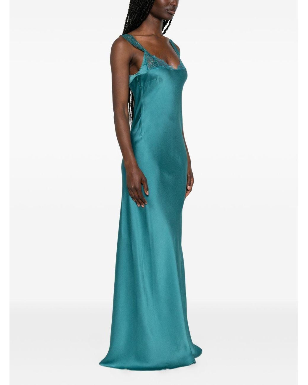 Forte_forte Blue Lace Detail Long Dress