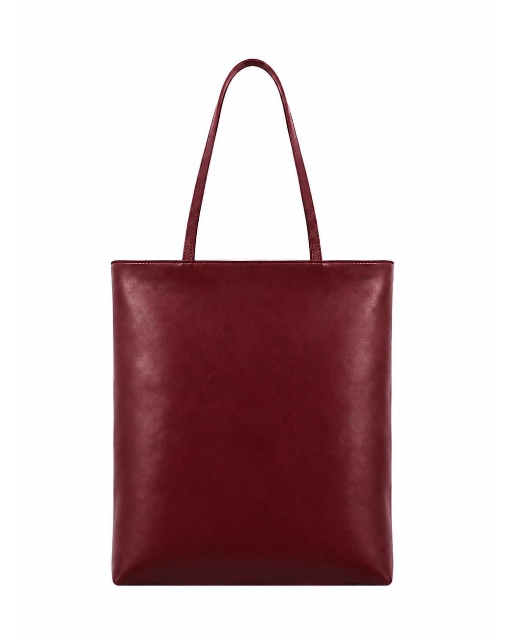LA ROSE Red Leather Tote Bag Cherise