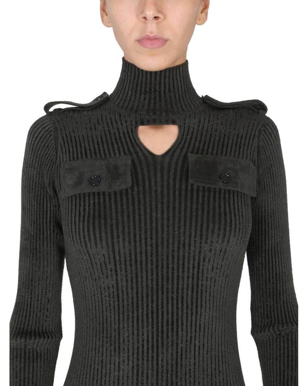 Bottega Veneta Black Maglia Military