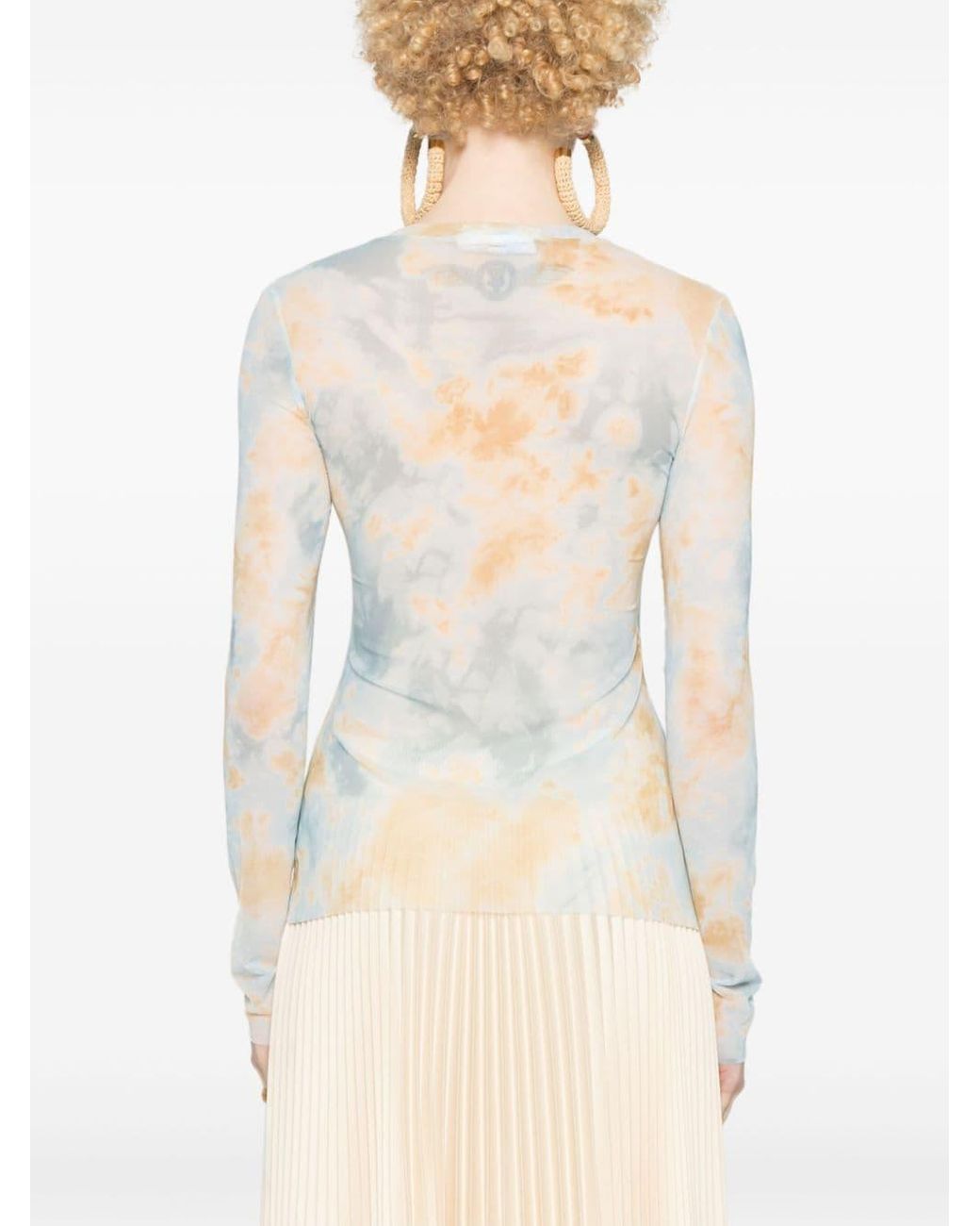 Erika Cavallini Semi Couture Blue Graphic-Print Top