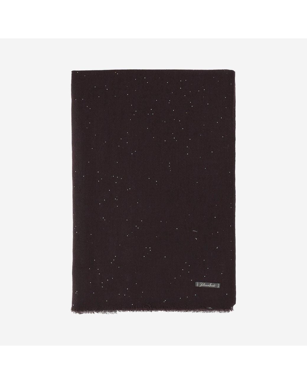 Faliero Sarti Black Wool Scarf Raissa