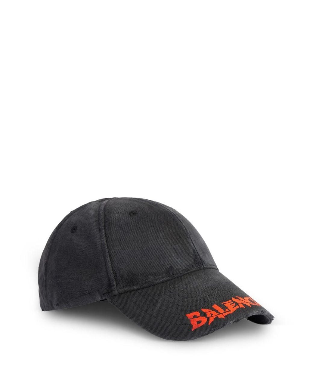 Balenciaga Gray Logo Cotton Baseball Cap