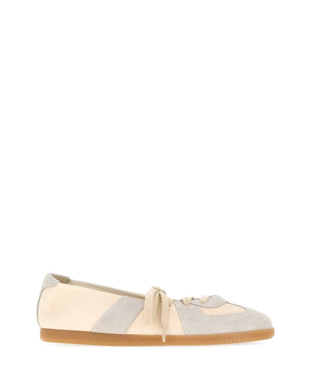 Maison Margiela Pink Lace Up Ballet Flats