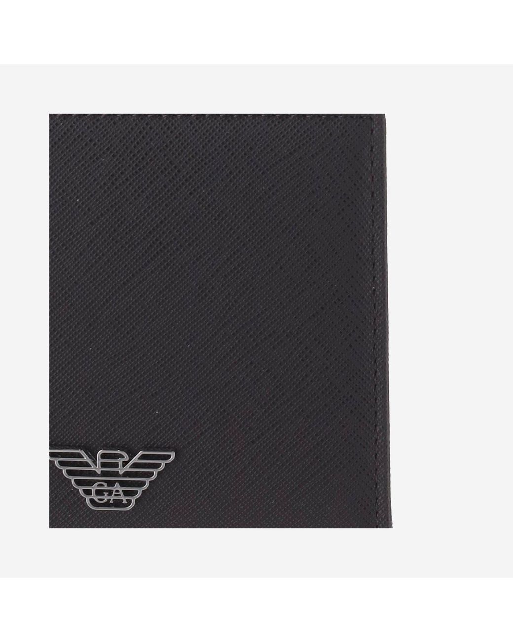Emporio Armani Black Bifold Wallet With Logo