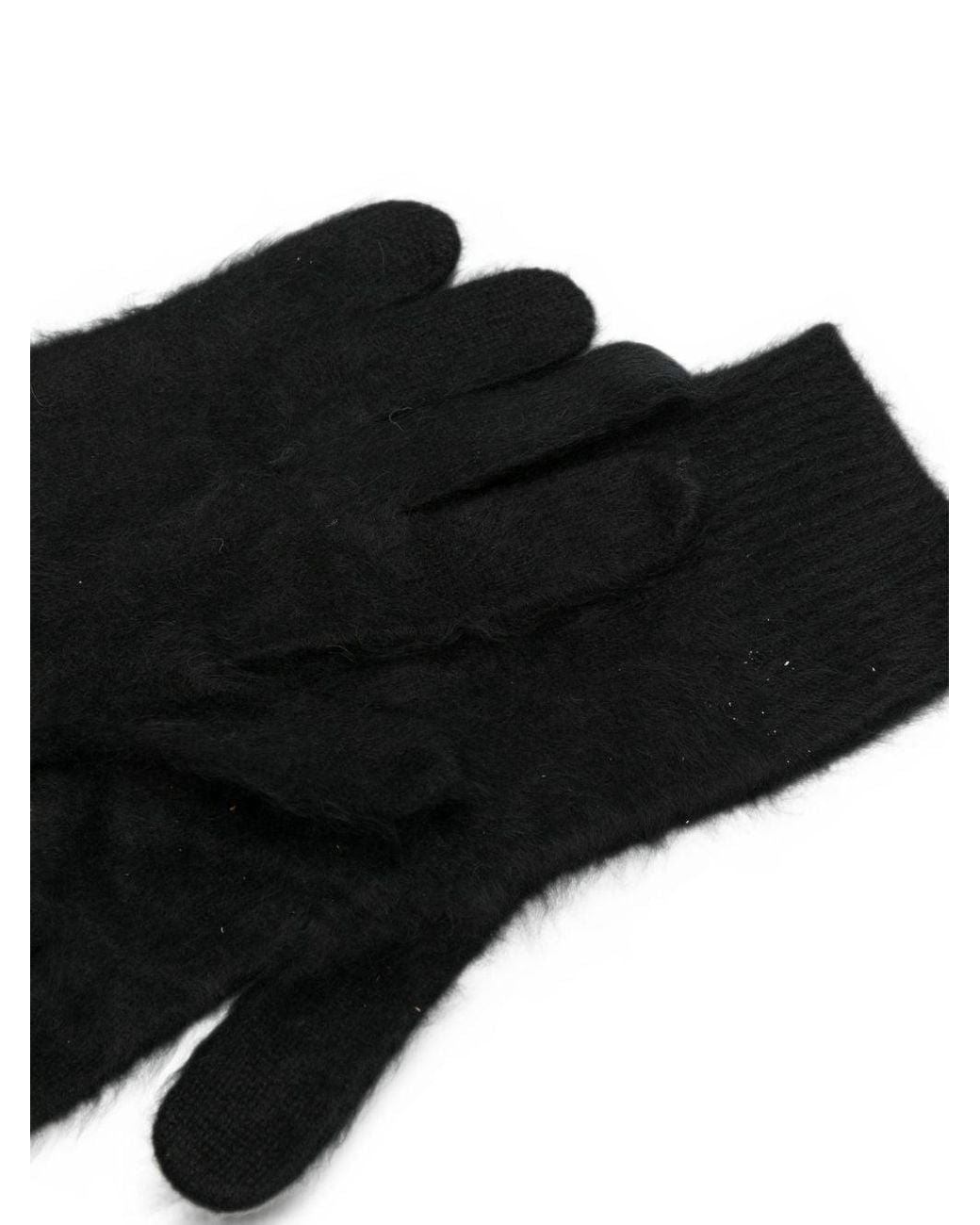 Soft Goat Black Wool Gloves