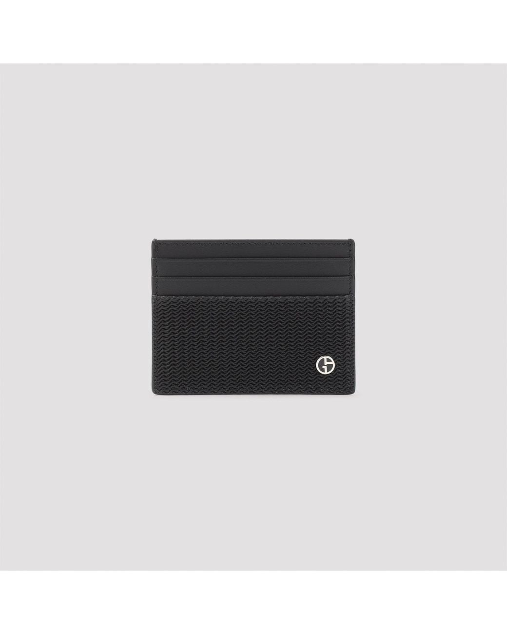 Giorgio Armani Black Card Holder for men