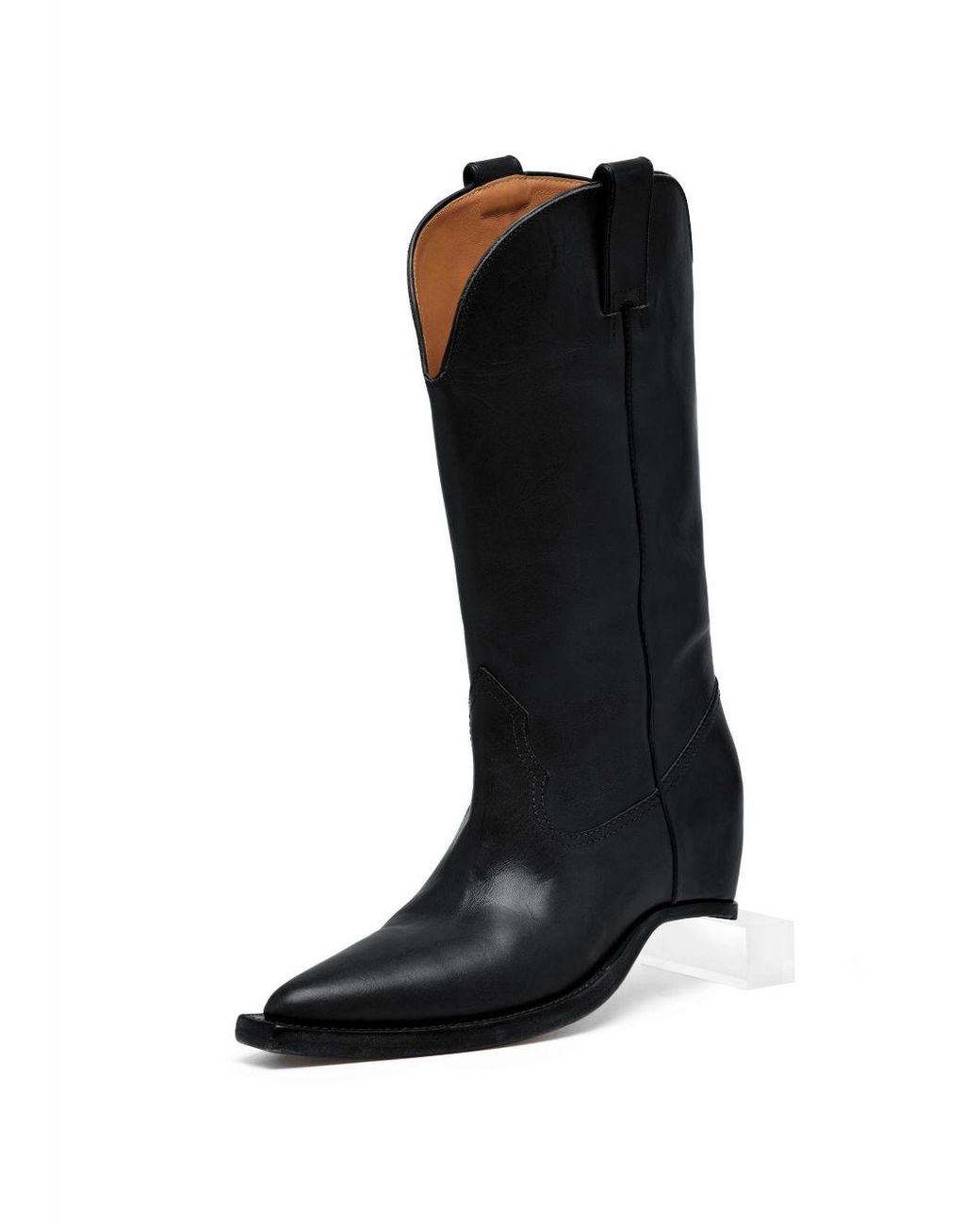 Maison Margiela Black Leather Western Boots