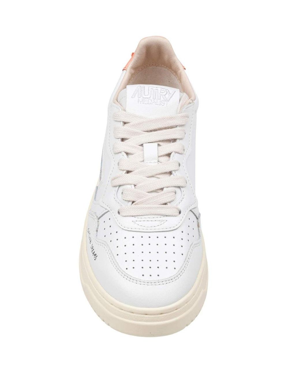 Autry White Medalist Low-Top Leather Sneakers