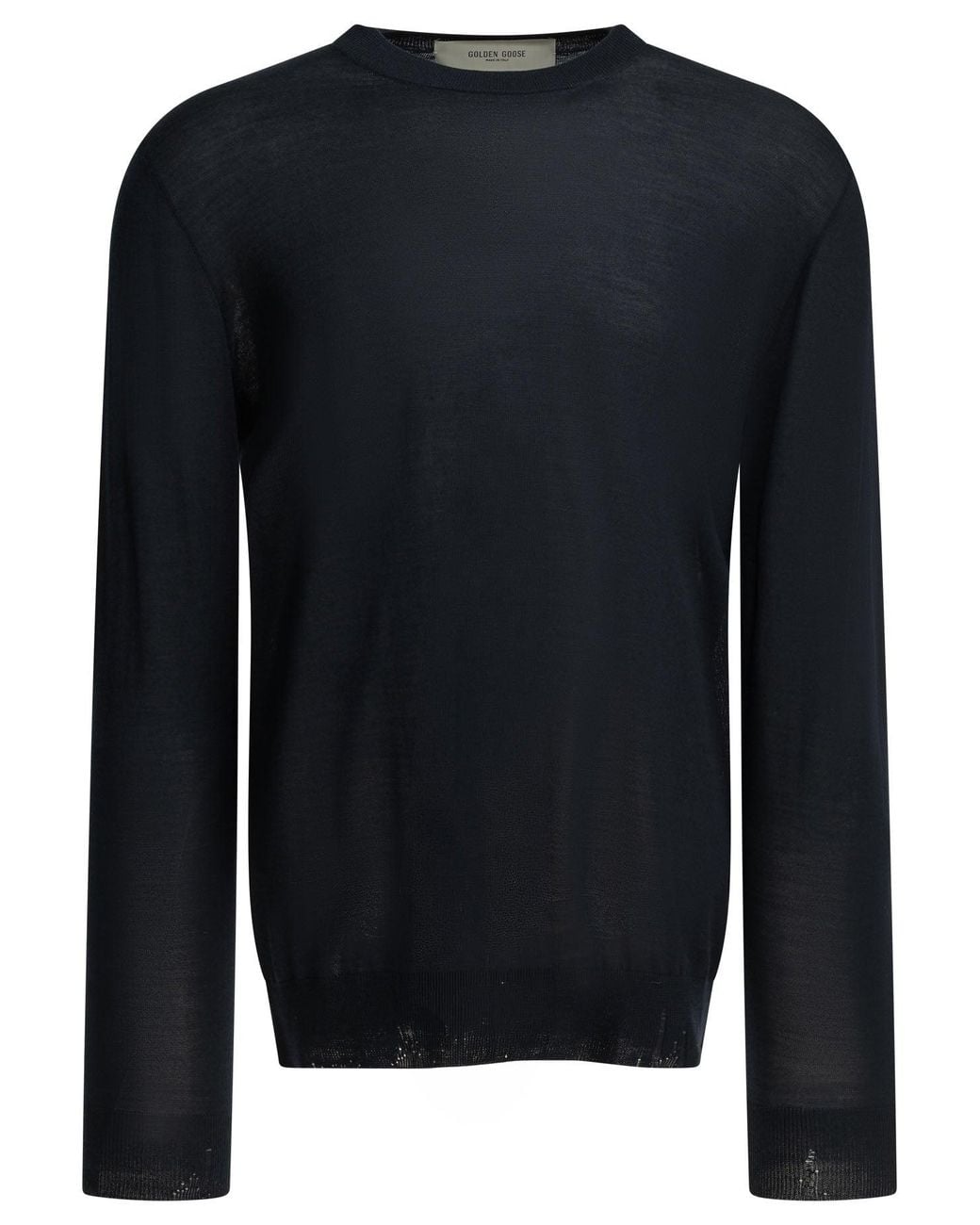 Golden Goose Deluxe Brand Blue Wool Crew Neck Sweater