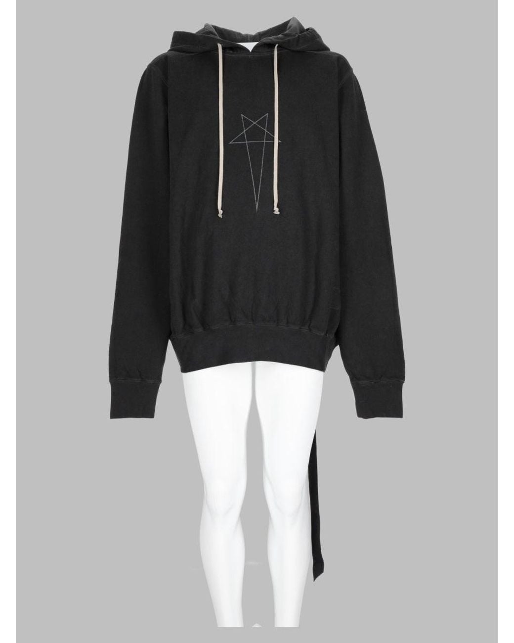 Rick Owens Black Drkshdw-Inspired Sweatshirt for men