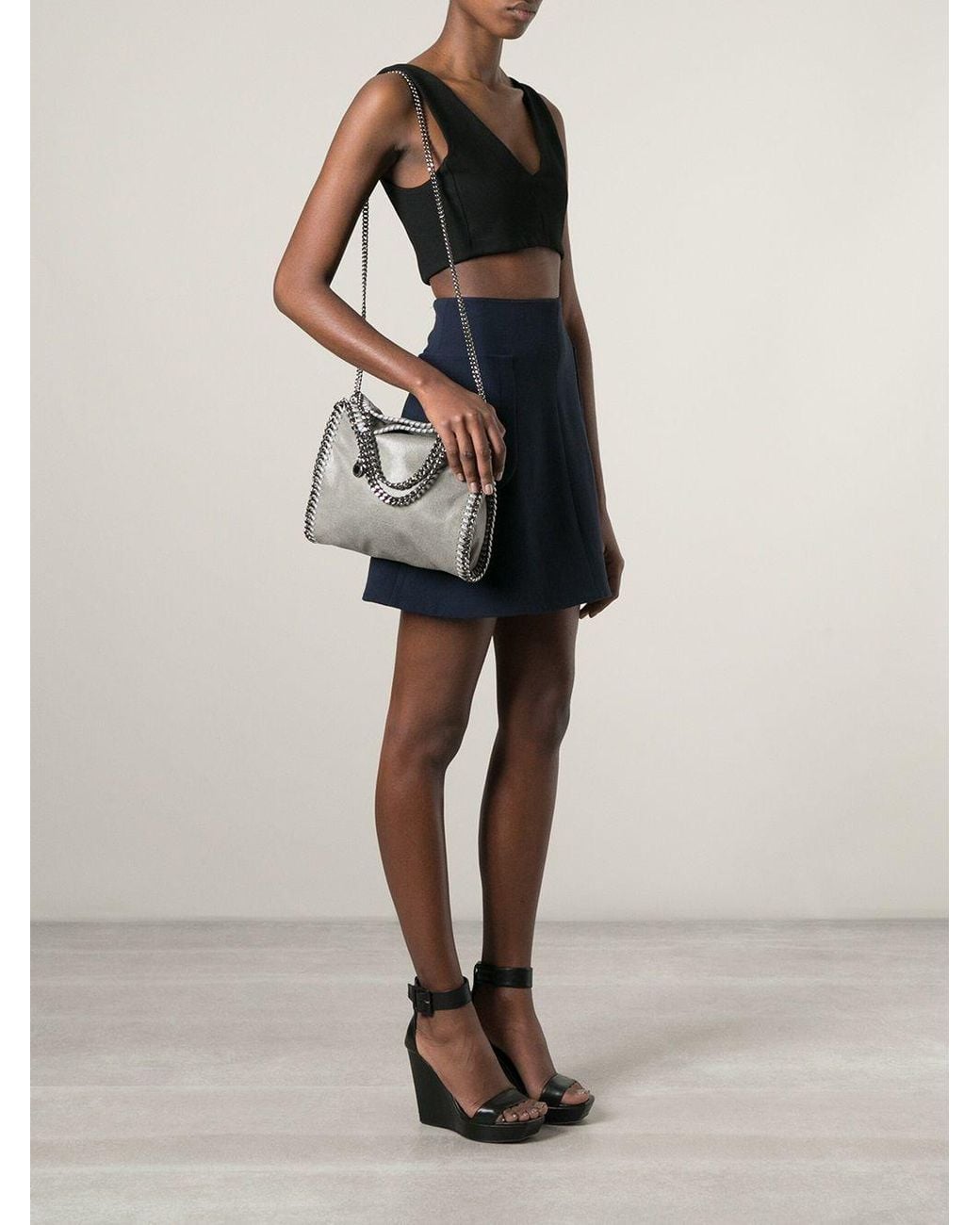 Stella McCartney Gray Falabella Mini Tote Bag