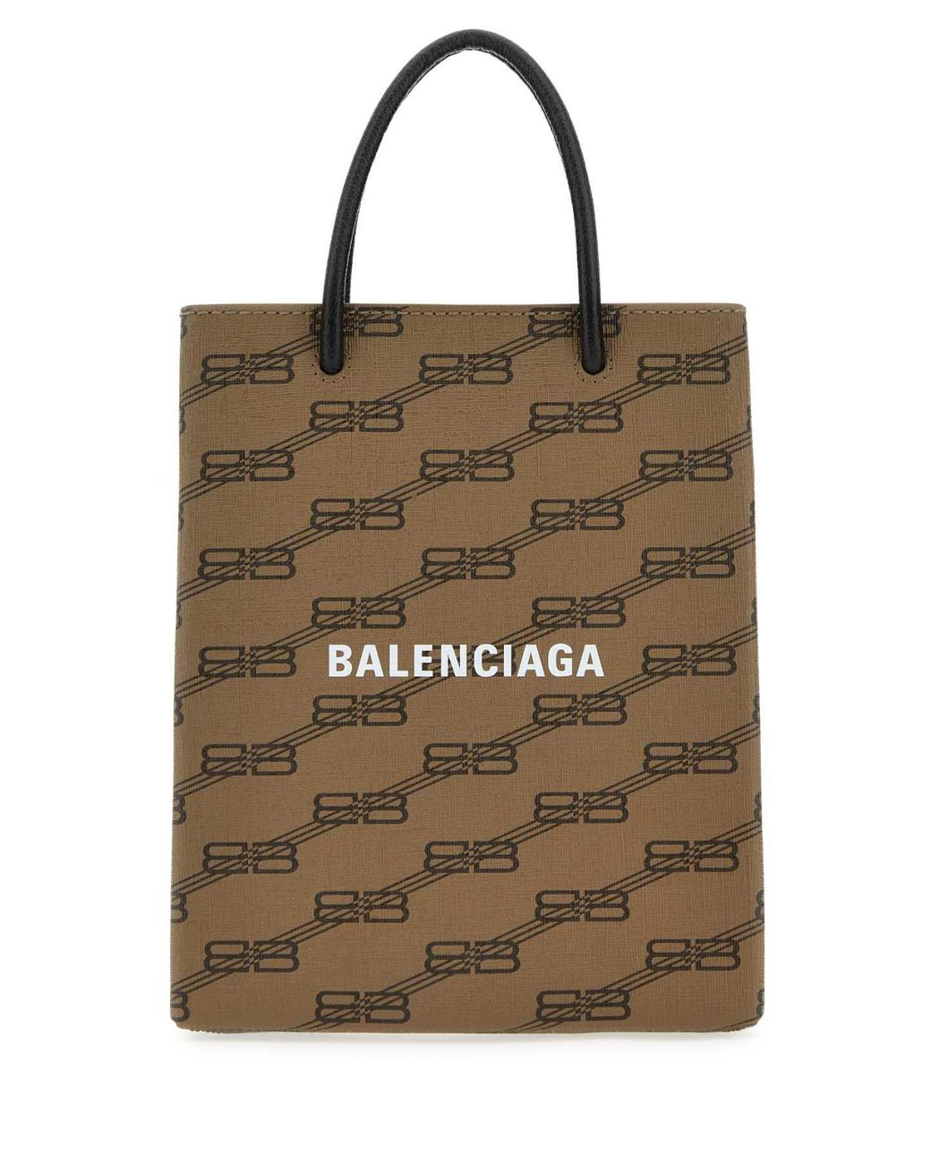 Balenciaga Brown Printed Canvas Phone Case