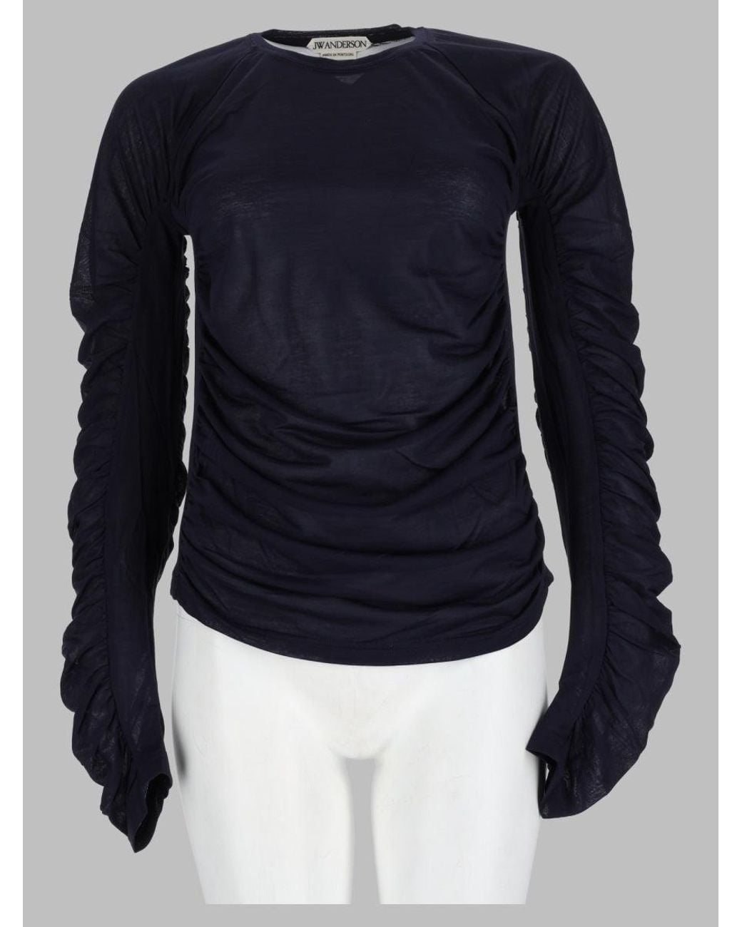J.W. Anderson Blue Cotton-Polyamide Knit Top
