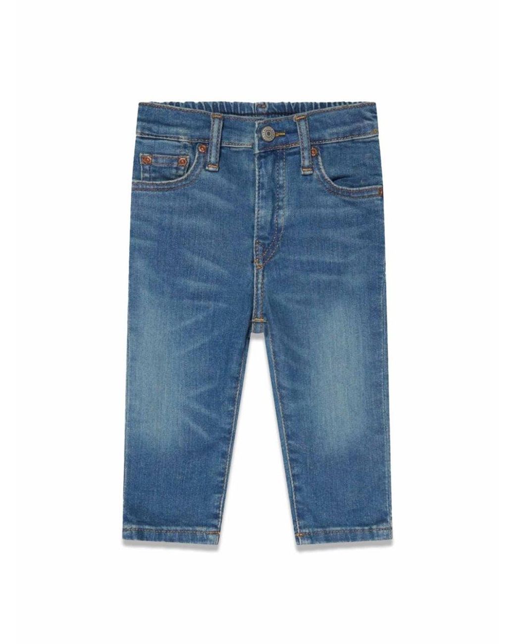 Polo Ralph Lauren Blue Mini Stretch Trousers For Babies