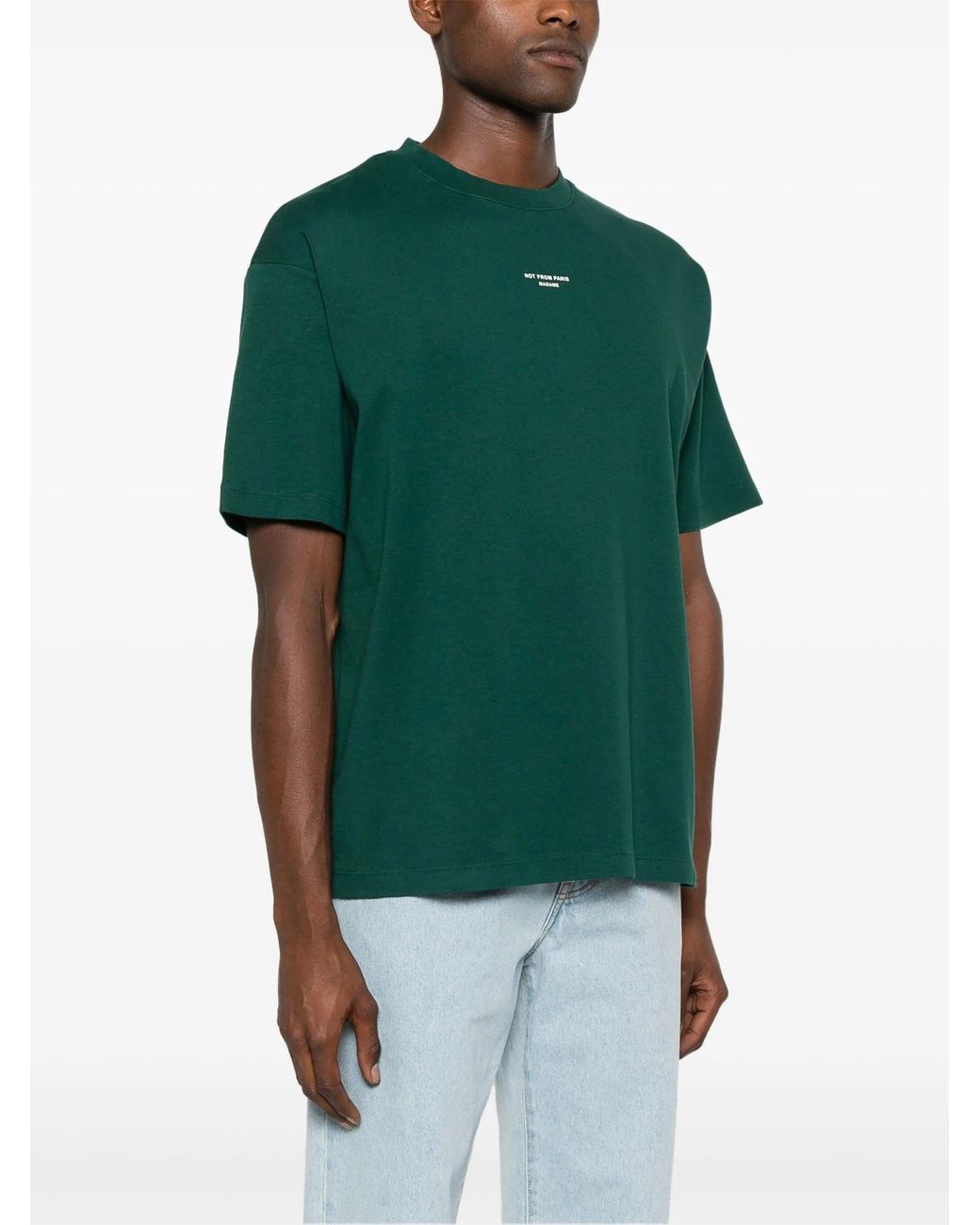 Drole de Monsieur Green Le T Shirt Slogan Classique for men
