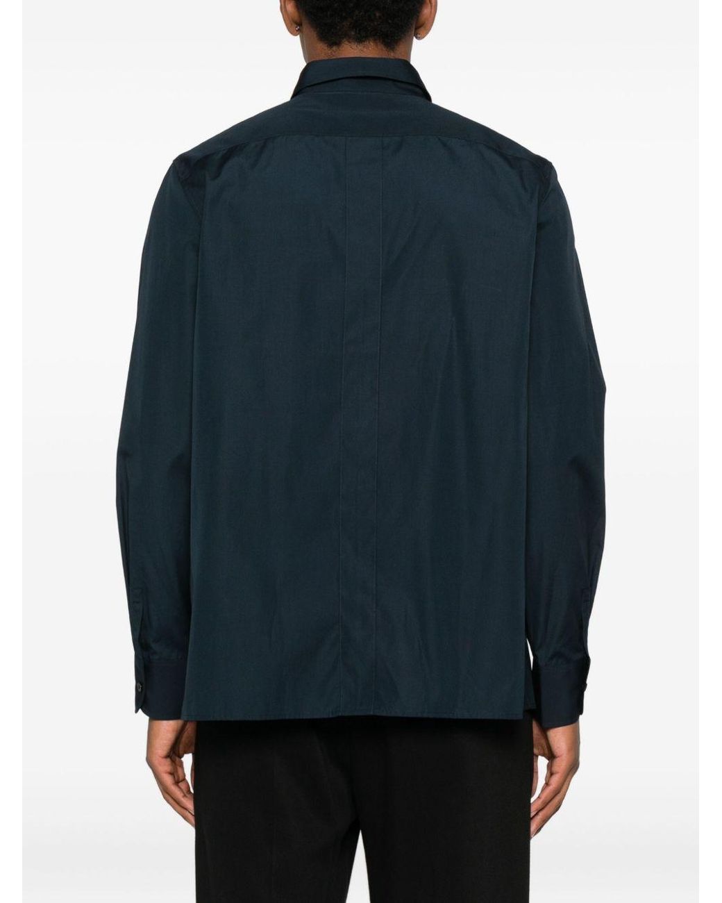 Saint Laurent Blue Cotton Shirt for men