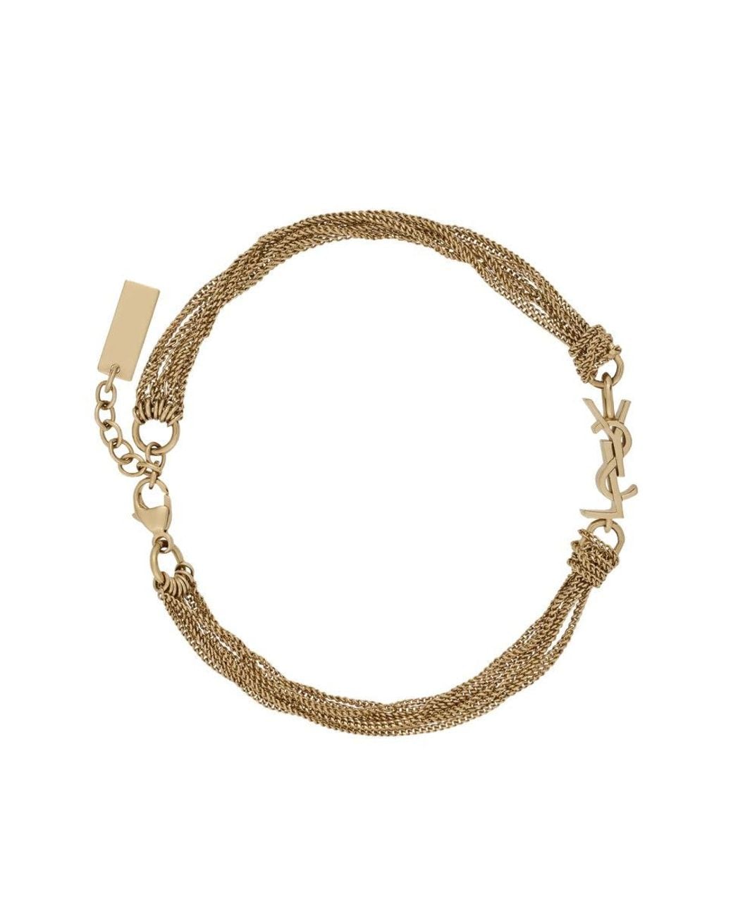 Saint Laurent Metallic Bracelet Cassandra Brass Bracelets