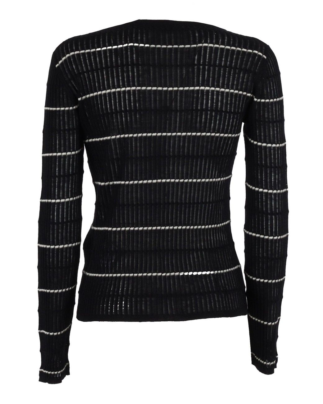 Max Mara Black Maglia Canottiera Top Pedone