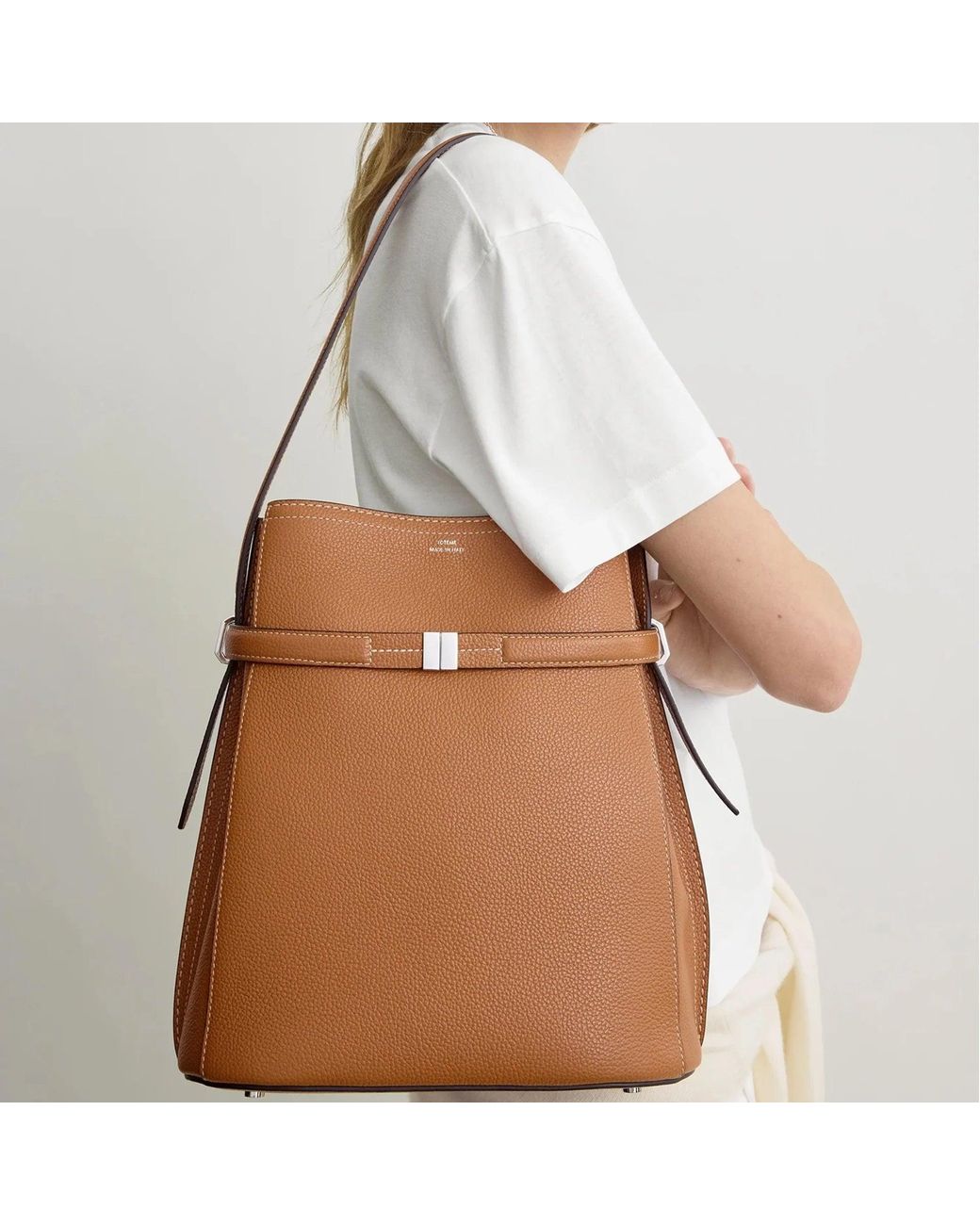 Totême Brown Leather Bucket Bag