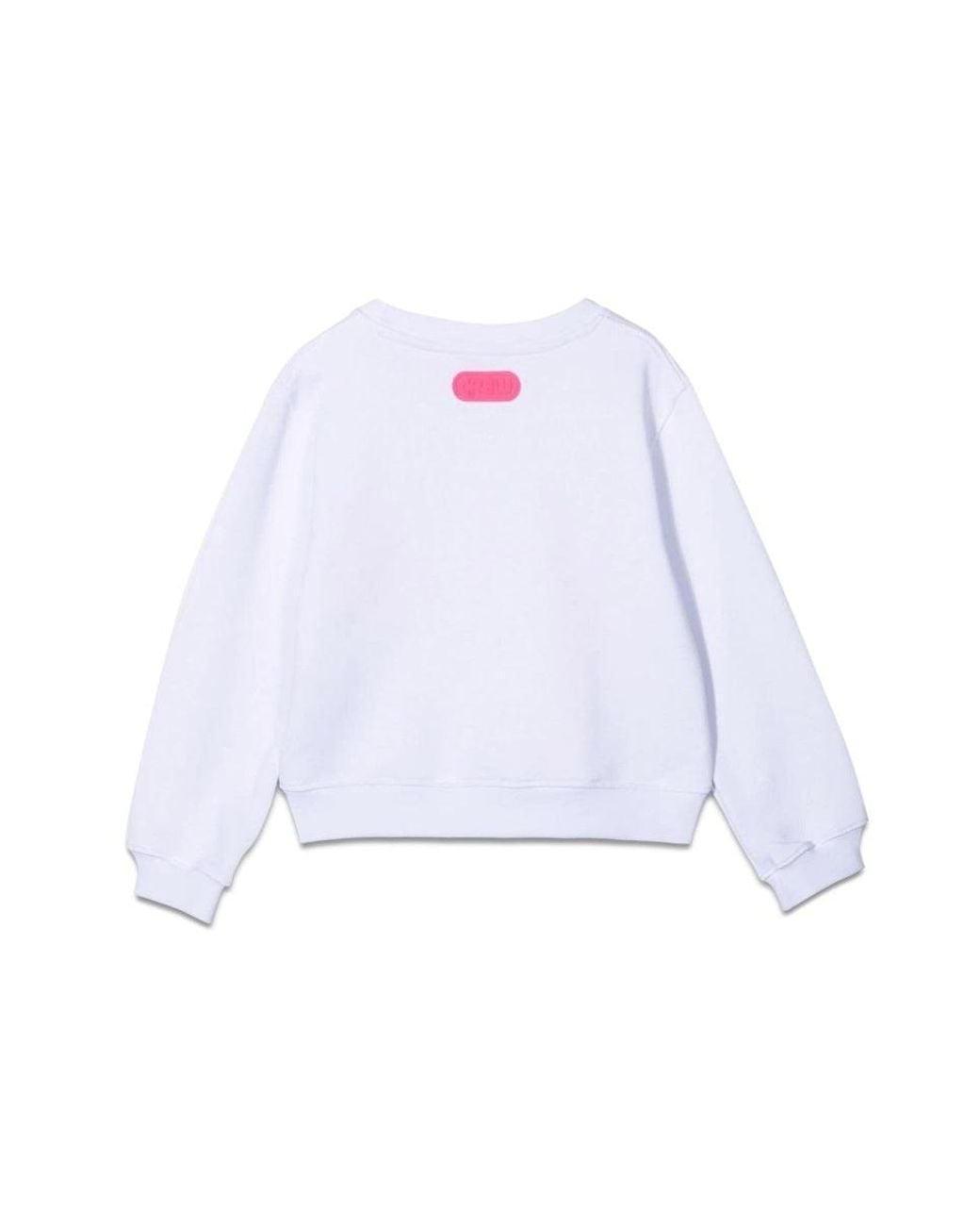 Gcds White Sweatshirt Cropped Girl