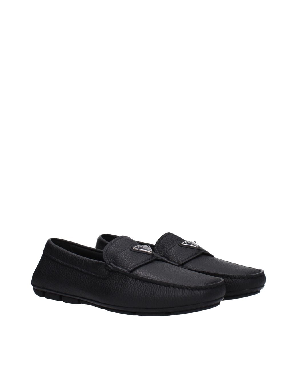 Prada Black Leather Loafers
